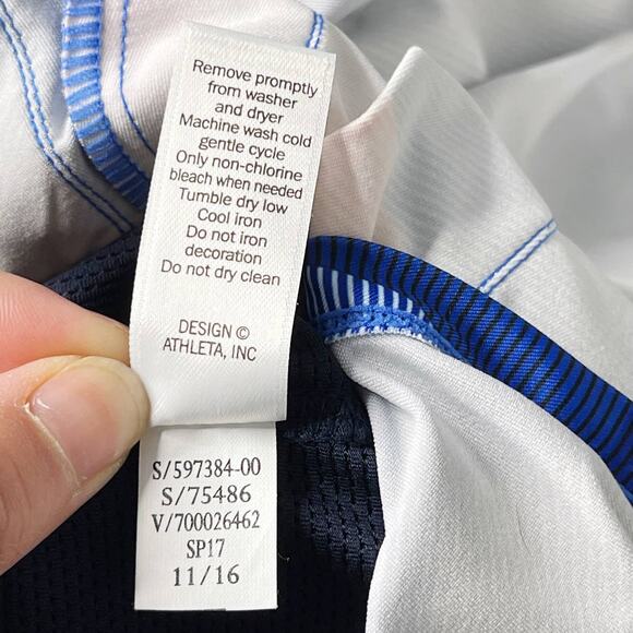 Athleta XXSmall Blue Electric Geo Sport Speed Skort Skirt Athletic Liner Active - Picture 10 of 11